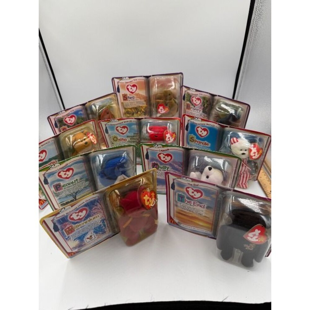 McDonald’s TY Beanie Babies International Bears, Dinosaur Trio, Legends,  Set 10